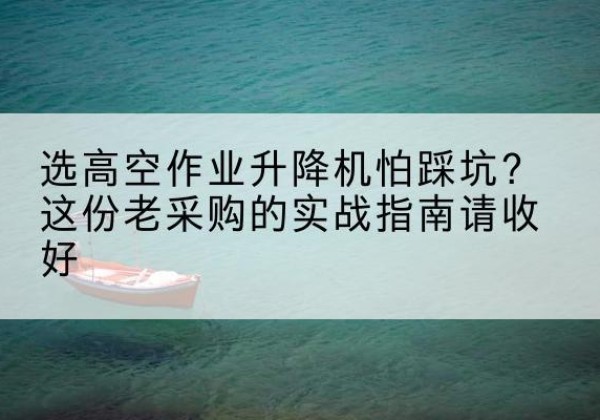 桐城高空作业升降机厂家推荐-选高空作业升降机怕踩坑？这份老采购的实战指南请收好